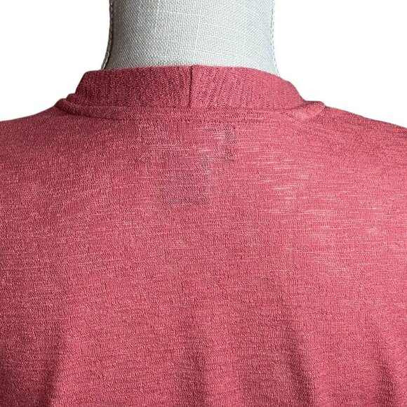 Liz Claiborne Top Chatleston Pink Criss Cross Wrap V neck Business Size Medium - Picture 6 of 11